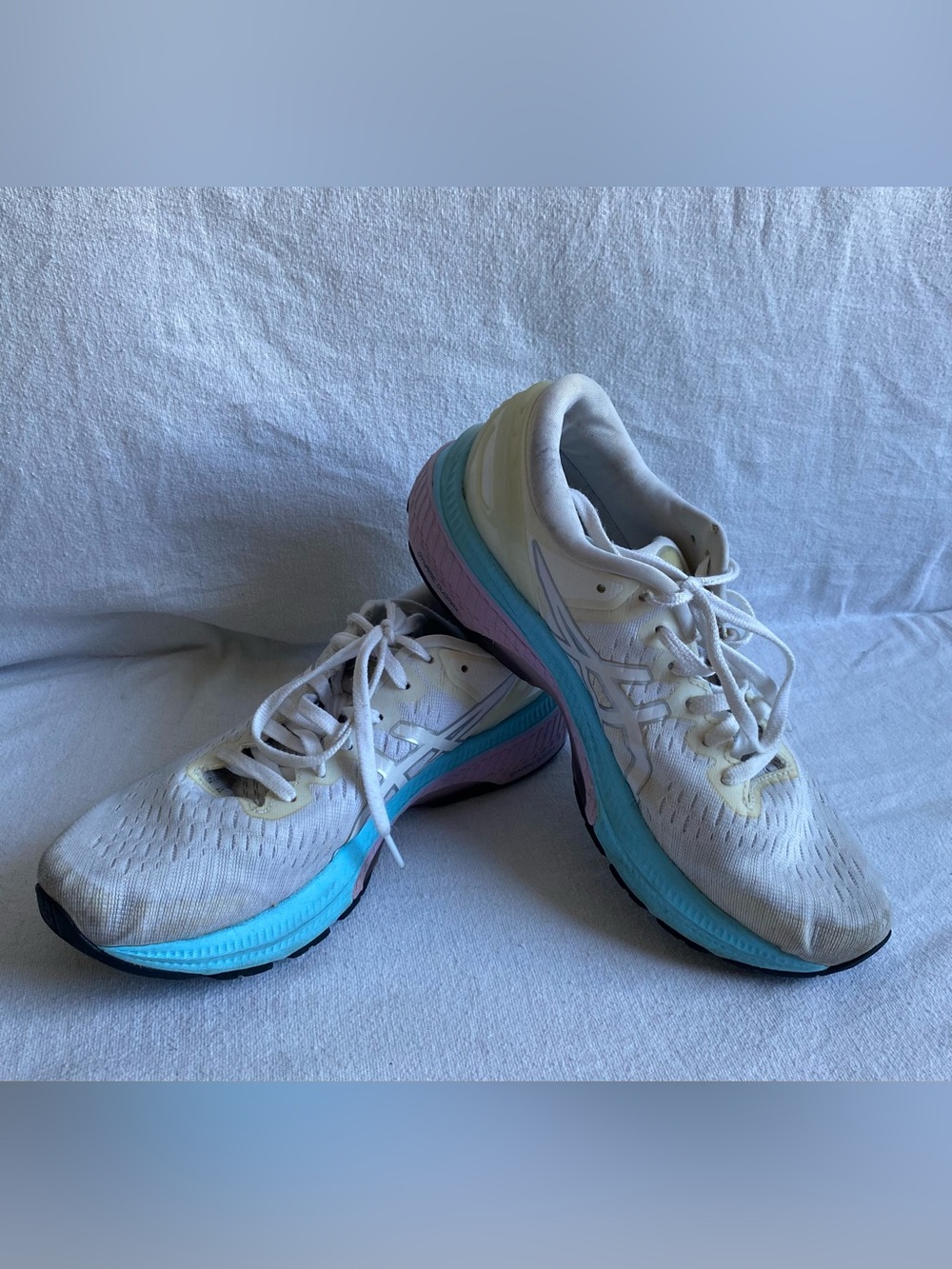 ASICS Women's Gel Kayano 27 1012A649 White Running Shoes Sneakers SZ 8.5